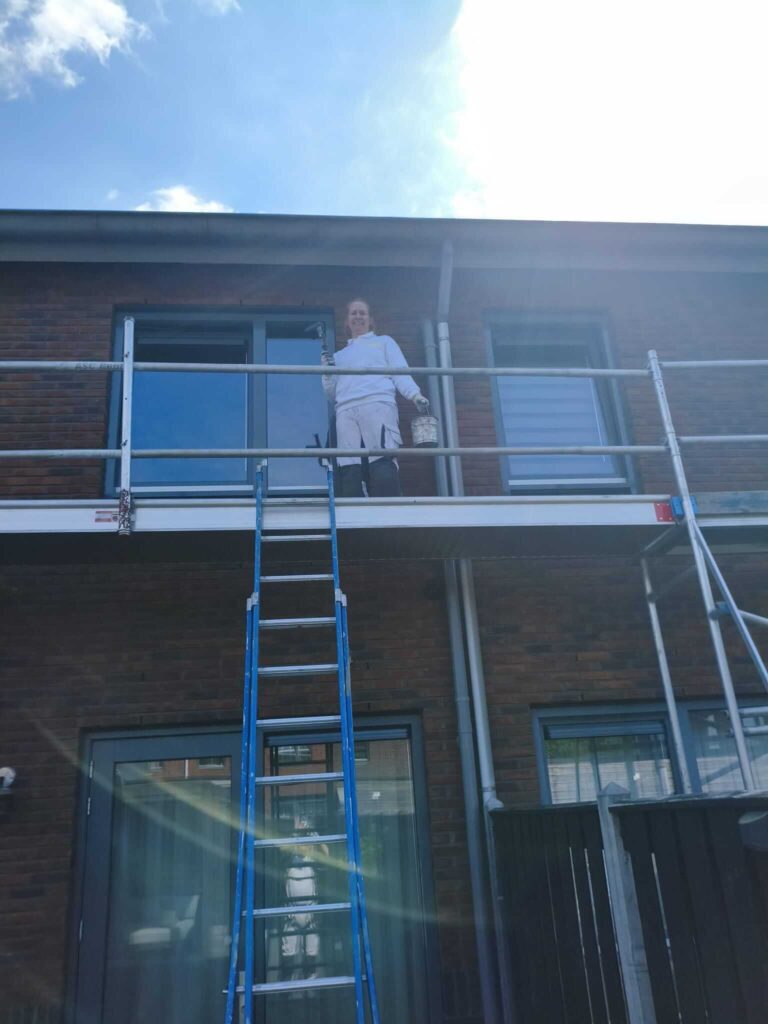 Christiane op de steiger